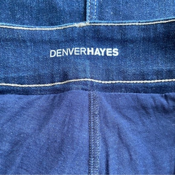 Denver Hayes lined stretchy denim skirt 5 pockets zip fly close. Women's size 2 - Picture 5 of 9
